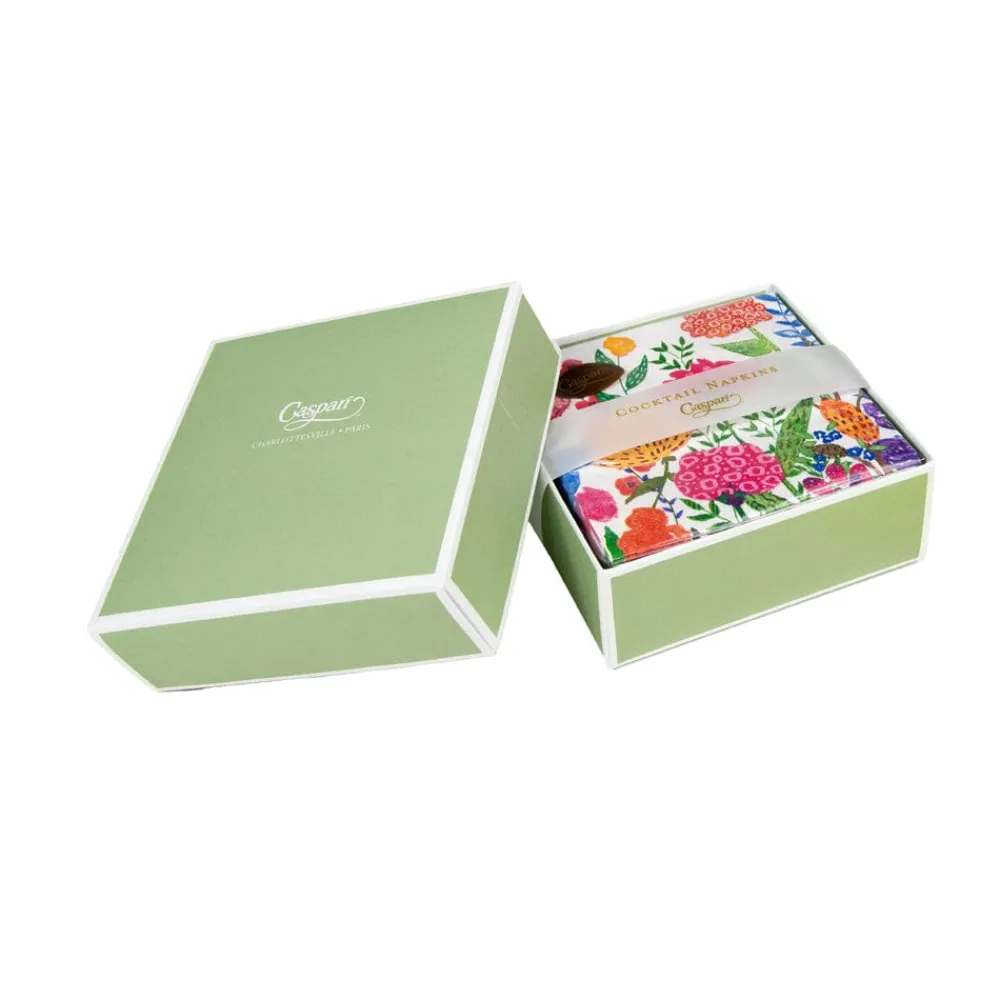 Caspari Boxed Cocktail Napkins|Cottage Floral Boxed Cocktail Napkins - 40 Per Box