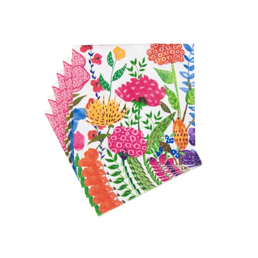 Caspari Boxed Cocktail Napkins|Cottage Floral Boxed Cocktail Napkins - 40 Per Box