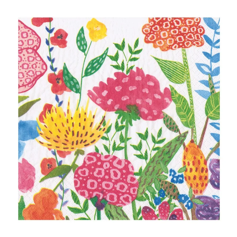 Caspari Paper Luncheon Napkins|Cottage Floral Luncheon Napkins - 20 Per Package
