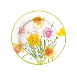 Caspari Easter|Paper Salad And Dessert Plates|Daffodil Waltz Paper Salad & Dessert Plates - 8 Per Package