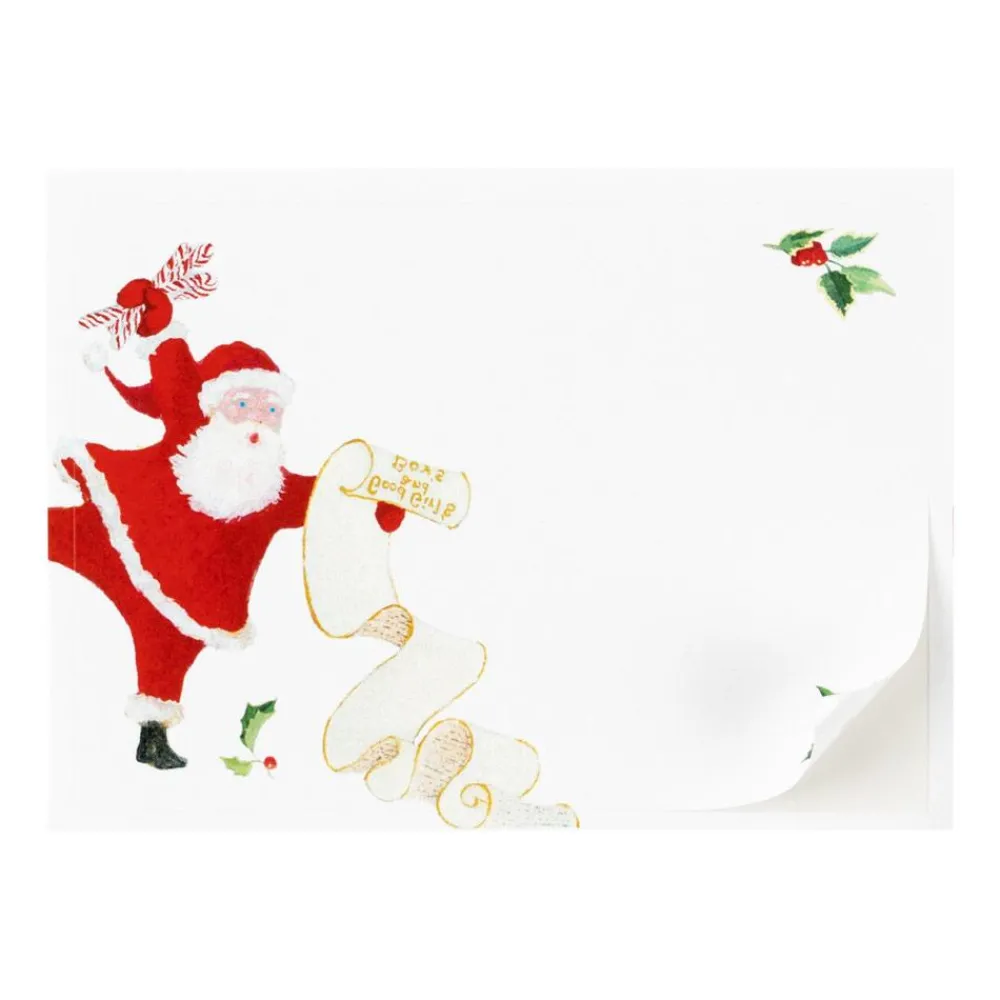 Caspari Christmas Gift Tags & Labels|Gift Tags & Enclosure Cards|Dancing Santas Self-Adhesive Labels - 12 Per Package