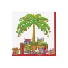 Caspari Paper Cocktail Napkins|Deck The Palm Pearl Cocktail Napkins - includes 20 per package
