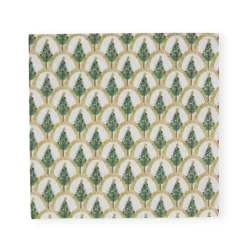 Caspari Christmas Napkins|Paper Cocktail Napkins|Deco Christmas Gold Cocktail Napkins - 20 Per Package