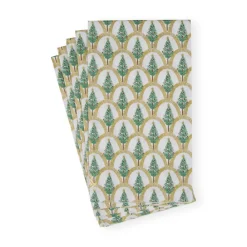 Caspari Christmas Napkins|Paper Guest Towels|Deco Christmas Gold Guest Towel Napkins - 15 Per Package
