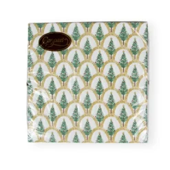 Caspari Christmas Napkins|Paper Luncheon Napkins|Deco Christmas Gold Luncheon Napkins - 20 Per Package