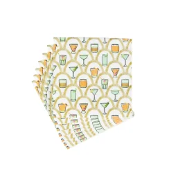 Caspari Paper Cocktail Napkins|Deco Cocktails Cocktail Napkins - 20 Per Package