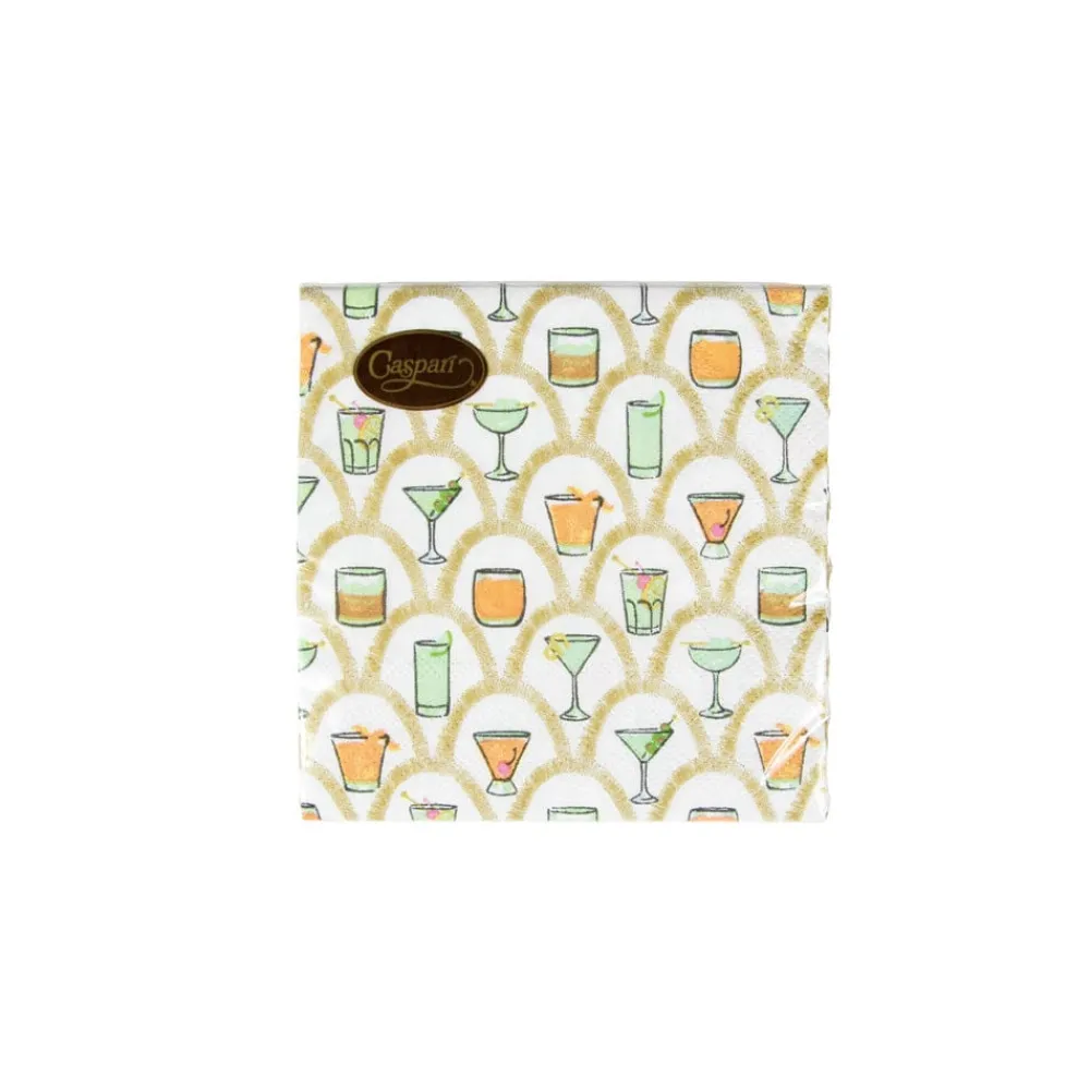 Caspari Paper Cocktail Napkins|Deco Cocktails Cocktail Napkins - 20 Per Package