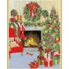 Caspari Christmas And Holiday Cards|Boxed Holiday Cards|Decorated Living Room Classic Boxed Christmas Cards - includes 15 cards & envelopes