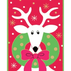 Caspari Christmas And Holiday Cards|Boxed Holiday Cards|Deer with Wreath Classic Boxed Christmas Cards - includes 15 cards & envelopes
