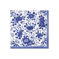 Caspari Bridal Shower|Paper Cocktail Napkins|Delft Paper Cocktail Napkins in Blue - 20 Per Package