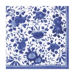 Caspari Bridal Shower|Paper Luncheon Napkins|Delft Paper Luncheon Napkins in Blue - 20 Per Package