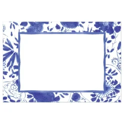 Caspari Bridal Shower|Place Cards|Delft Place Cards in Blue - 8 Per Package