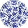 Caspari Bridal Shower|Paper Placemats|Delft Round Paper Placemats in Blue - 12 Per Package