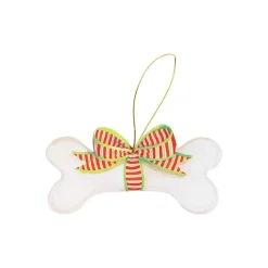 Caspari Christmas Gift Tags & Labels|Gift Tags & Enclosure Cards|Dog Bone and Bow Decorative Die-Cut Gift Tags - 4 Per Package
