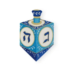 Caspari Hanukkah|Paper Luncheon Napkins|Dreidel Die-Cut Paper Linen Luncheon Napkins - 15 Per Package