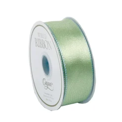 Caspari Christmas Ribbons & Bows|Ribbons & Bows|Duck Egg & Celadon Reversible Satin Wired Ribbon - 10 Yard Spool