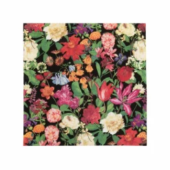 Caspari Paper Cocktail Napkins|Dutch Floral Black Cocktail Napkins - includes 20 Cocktail Napkins
