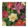 Caspari Paper Luncheon Napkins|Dutch Floral Black Luncheon Napkins - includes 20 Luncheon Napkins