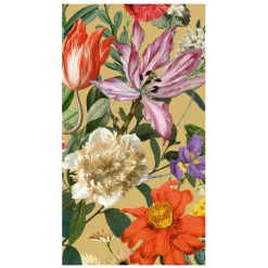 Caspari Paper Guest Towels|Dutch Floral Gold Guest Towels - includes 15 Guest Towels
