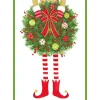 Caspari Christmas And Holiday Cards|Boxed Holiday Cards|Elf Holding Wreath Small Boxed Christmas Cards - includes 15 cards & envelopes