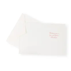 Caspari Christmas And Holiday Cards|Boxed Holiday Cards|Elf Holding Wreath Small Boxed Christmas Cards - includes 15 cards & envelopes