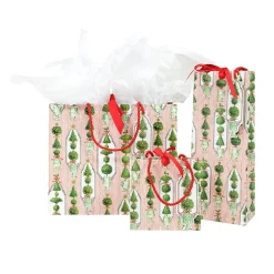 Caspari Christmas Gift & Bottle Bags|Gift & Bottle Bags|Eloise Red Gift Bags