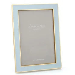 Addison Ross Pictures, Frames & Clocks|Enamel & Gold 5" x 7" Picture Frame in Powder Blue - 1 Each