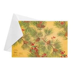 Caspari Christmas And Holiday Cards|Boxed Holiday Cards|Evergreen And Berries Classic Boxed Christmas Cards - includes 15 cards & envelopes