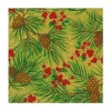 Caspari Paper Luncheon Napkins|Evergreen And Berries Gold Luncheon Napkins - includes 20 Luncheon Napkins