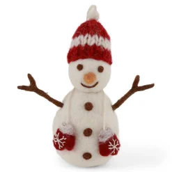 Gry & Sif Ornaments|Felt Snowman Ornament - Set of Two