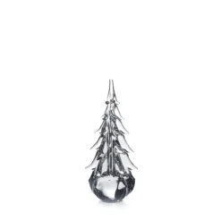 Simon Pearce Christmas Decor|Five-sided Evergreen Glass Tree 10"- 1 Each