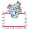 Caspari Fourth Of July|Memorial Day|Flags and Hydrangeas Die-Cut Place Cards - 8 Per Package