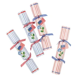 Caspari Fourth Of July|Memorial Day|Flags And Hydrangeas Eday Crackers-10 Inch Long/8In