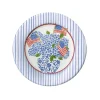 Caspari Fourth Of July|Memorial Day|Flags and Hydrangeas Paper Salad & Dessert Plates - 8 Per Package