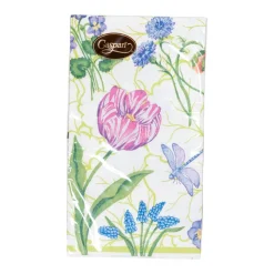 Caspari Paper Guest Towels|Floral Majolica Guest Towel Napkins - 15 Per Package