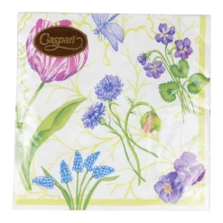 Caspari Paper Luncheon Napkins|Floral Majolica Luncheon Napkins - 20 Per Package
