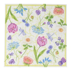Caspari Paper Luncheon Napkins|Floral Majolica Luncheon Napkins - 20 Per Package
