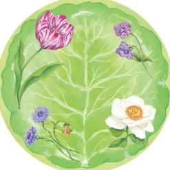 Caspari Paper Dinner Plates|Floral Majolica Paper Dinner Plates - 8 Per Package