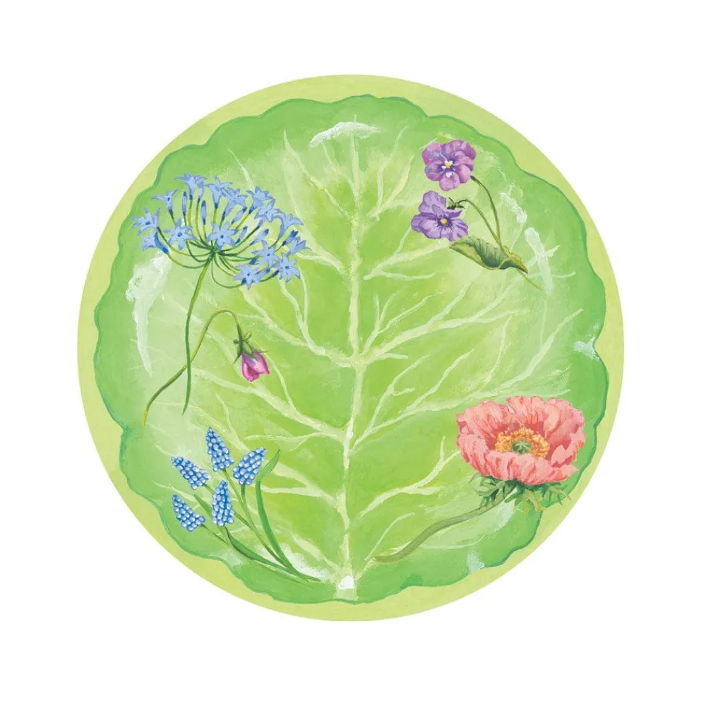 Caspari Paper Salad And Dessert Plates|Floral Majolica Paper Salad & Dessert Plates - 8 Per Package