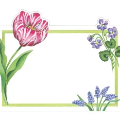 Caspari Place Cards|Floral Majolica Place Cards - 8 Per Package