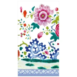 Caspari Paper Guest Towels|Floral Porcelain Guest Towel Napkins - 15 Per Package