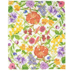 Caspari Paper Guest Towels|Floral Trellis Guest Towel Napkins - 15 Per Package