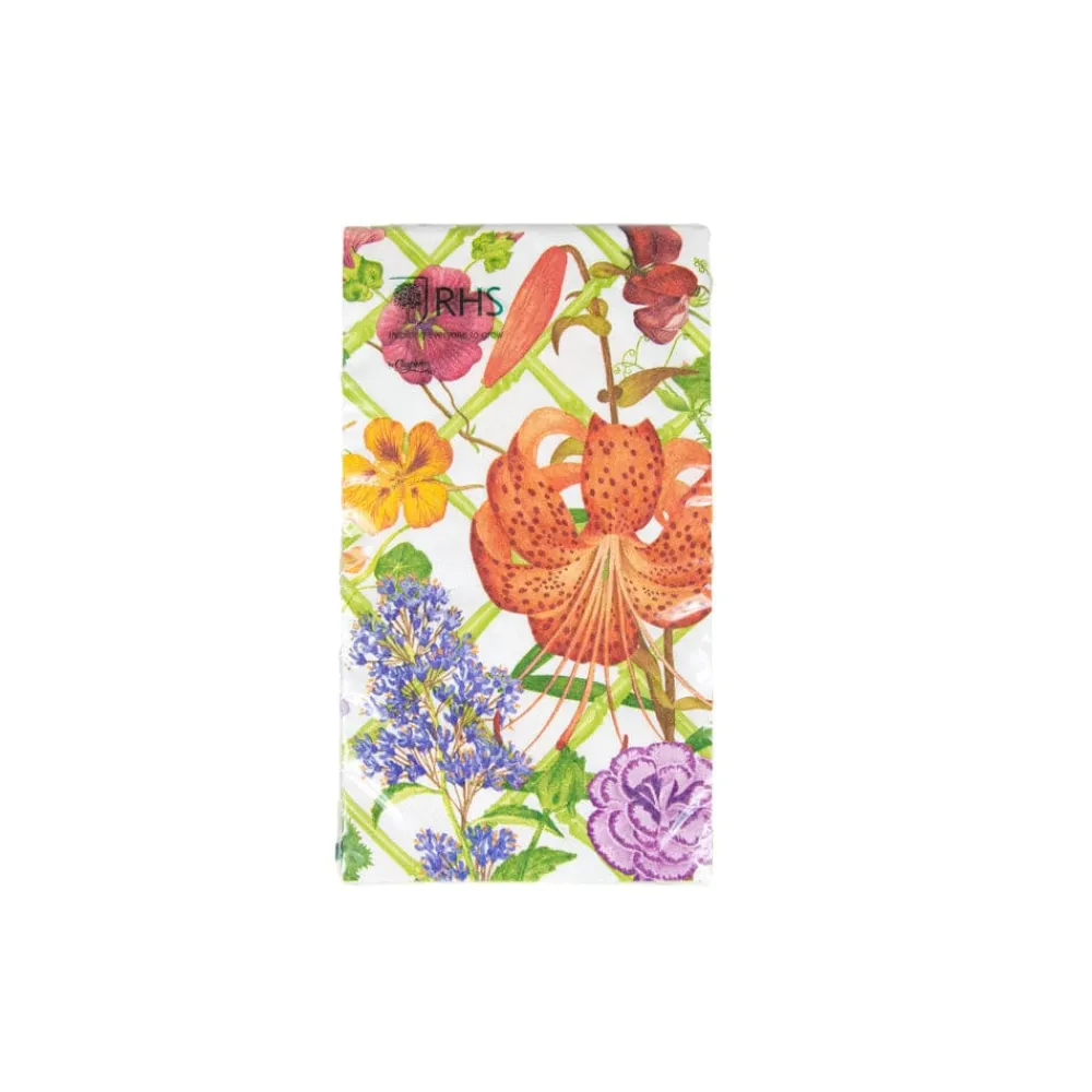Caspari Paper Guest Towels|Floral Trellis Guest Towel Napkins - 15 Per Package