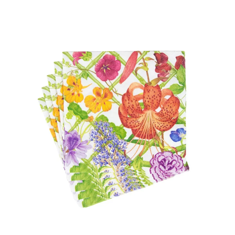 Caspari Paper Luncheon Napkins|Floral Trellis Luncheon Napkins - 20 Per Package