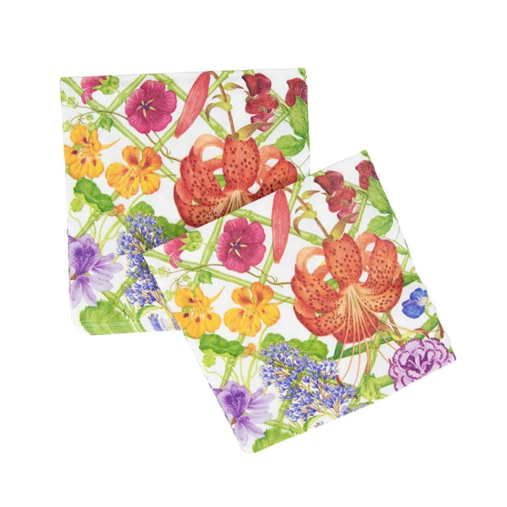 Caspari Paper Luncheon Napkins|Floral Trellis Luncheon Napkins - 20 Per Package