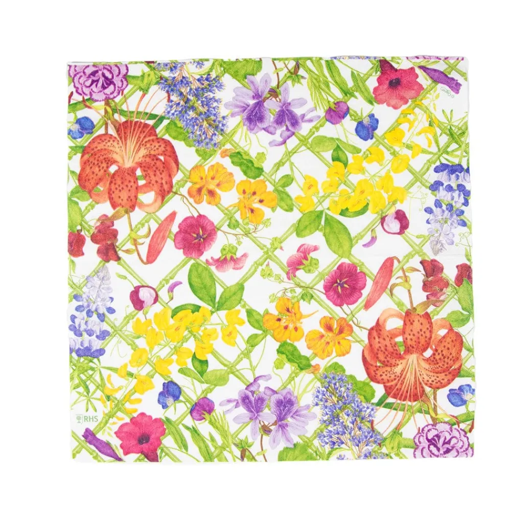 Caspari Paper Luncheon Napkins|Floral Trellis Luncheon Napkins - 20 Per Package