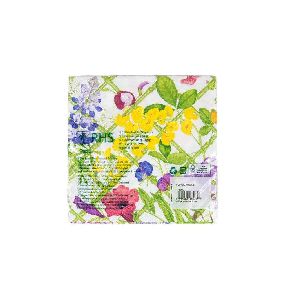 Caspari Paper Luncheon Napkins|Floral Trellis Luncheon Napkins - 20 Per Package