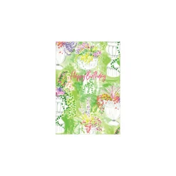 Caspari Greeting Cards|Floral Whimsy Birthday - Set Of Six Greeting Cards And Envelopes