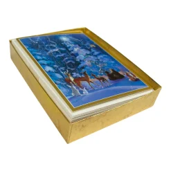 Caspari Christmas And Holiday Cards|Boxed Holiday Cards|Forest Animals & Tree Boxed Christmas Cards - 15 Christmas Cards and Envelopes