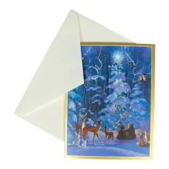Caspari Christmas And Holiday Cards|Boxed Holiday Cards|Forest Animals & Tree Boxed Christmas Cards - 15 Christmas Cards and Envelopes
